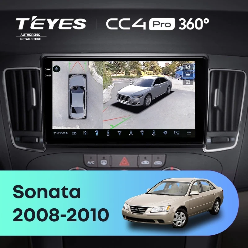 Штатная магнитола Teyes CC4 Pro 360 12/256 Hyundai Sonata NF (2008-2010) F2