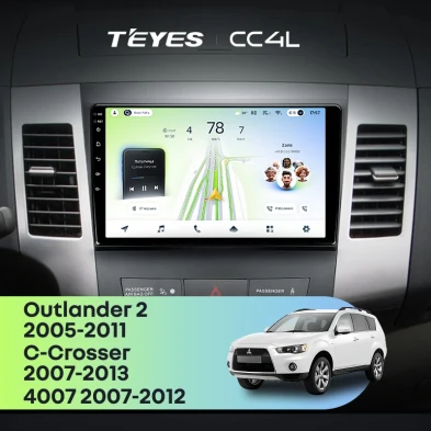 Штатная магнитола Teyes CC4L 6/64 Citroen C-Crosser 1 (2007-2013) Тип-A
