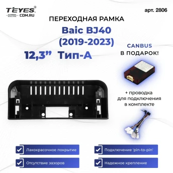 Переходная рамка Baic BJ40 (2019-2023) Тип-A (12,3")
