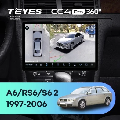 Штатная магнитола Teyes CC4 Pro 360 12/256 Audi A6 2 (1997-2004) (11")