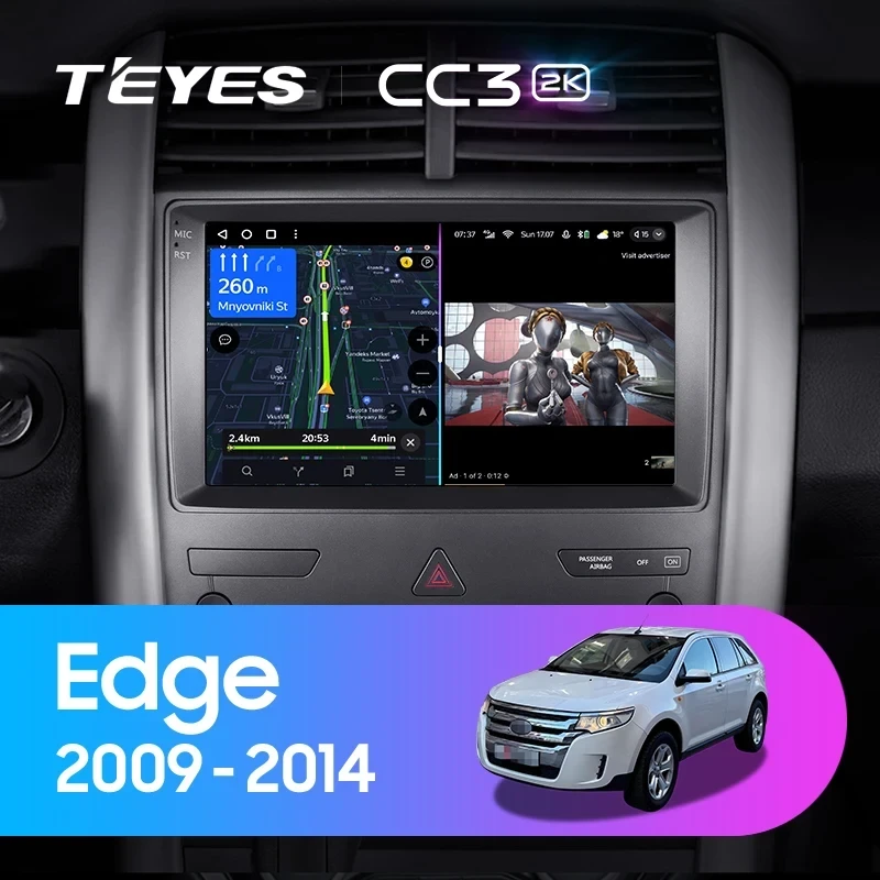 Штатная магнитола Teyes CC3 2K 4/32 Ford Edge U387 (2009-2014)
