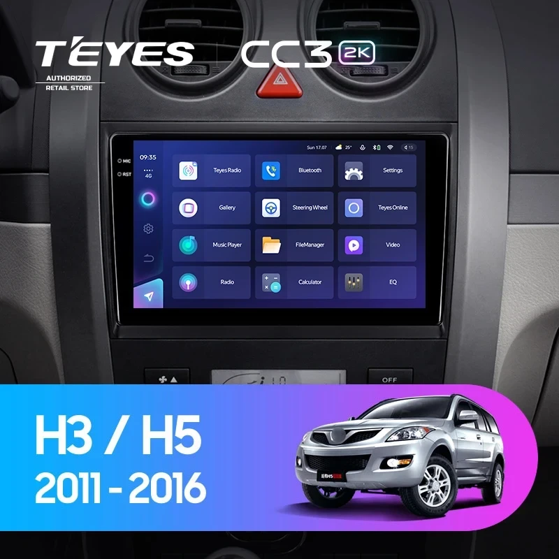 Штатная магнитола Teyes CC3 2K 6/128 Great Wall Hover H3 H5 (2011-2016)