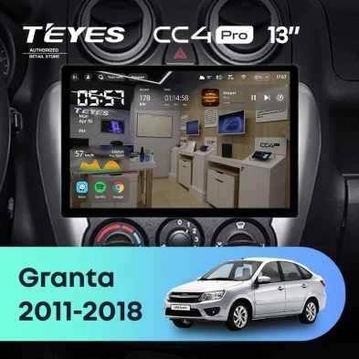 Штатная магнитола Teyes CC4 Pro 8/128 Lada Granta Sport (2011-2018) Тип-B (13")
