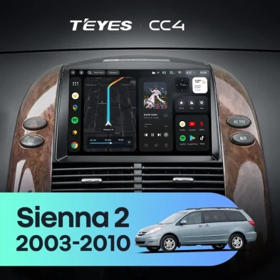 Штатная магнитола Teyes CC4 8/128 Toyota Sienna 2 II XL20 (2003-2010)