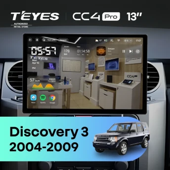 Штатная магнитола Teyes CC4 Pro 12/256 Land Rover Discovery 3 (2004-2009) F2 (13")