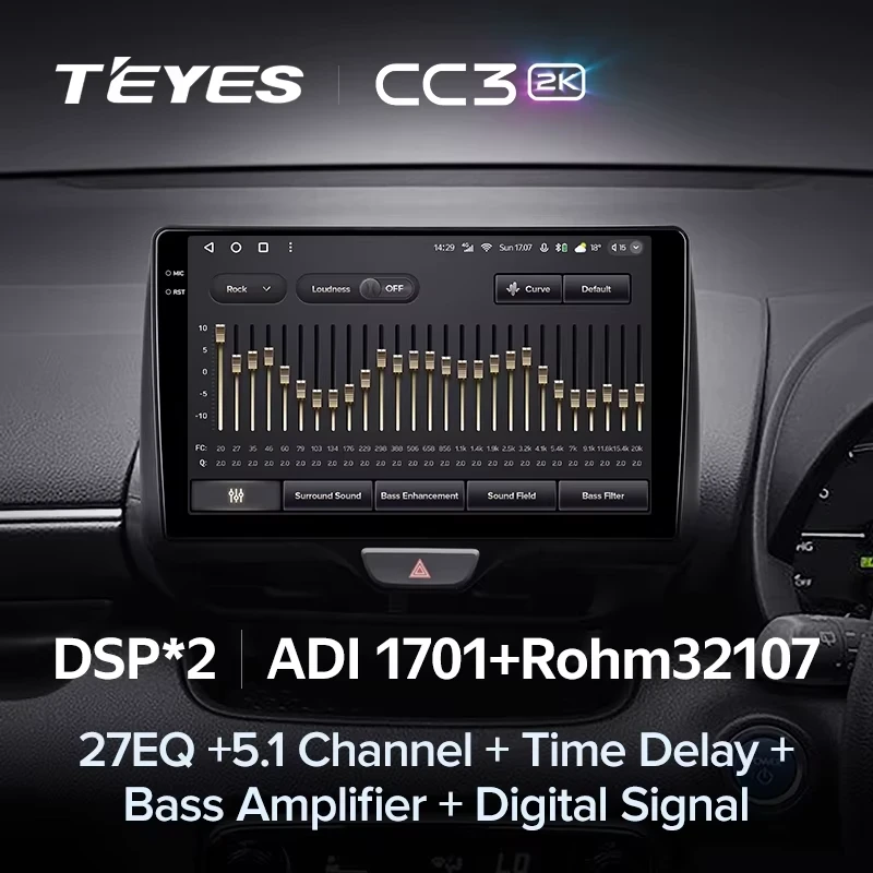 Штатная магнитола Teyes CC3 2K 4/32 Toyota Vios (2020-2023) Правый руль