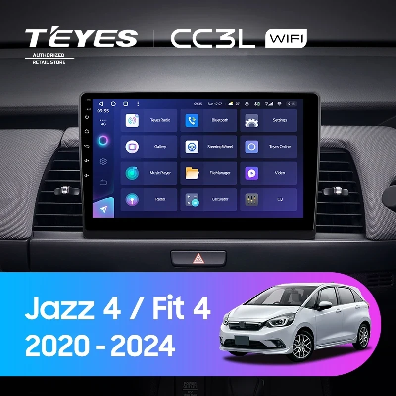 Штатная магнитола Teyes CC3L WiFi 2/32 Honda Jazz 4 (2020-2024) Тип-A Правый руль