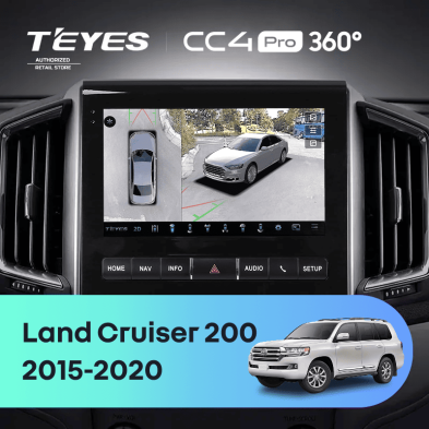 Штатная магнитола Teyes CC4 Pro 360 12/256 Toyota Land Cruiser 200 (2015-2020) F2