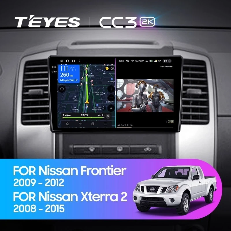 Штатная магнитола Teyes CC3 2K 4/32 Nissan Frontier (2009-2012)