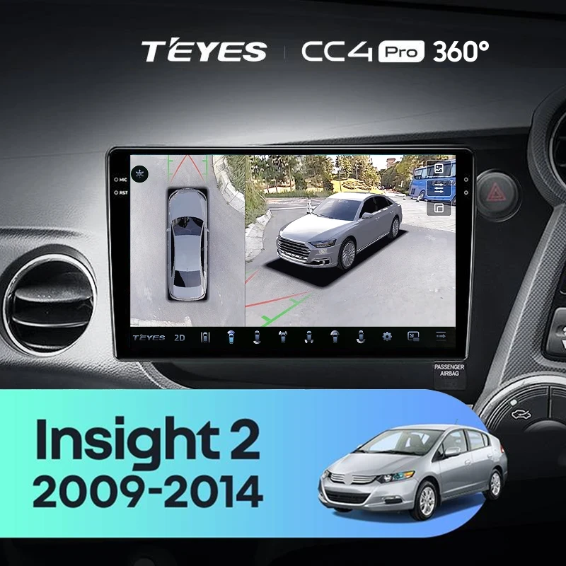 Штатная магнитола Teyes CC4 Pro 360 8/128 Honda Insight 2 (2009-2014) Правый руль