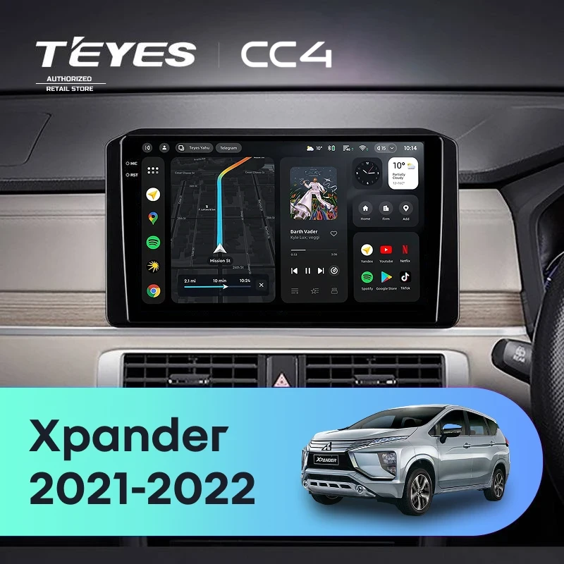 Штатная магнитола Teyes CC4 8/128 Mitsubishi Xpander (2021-2022) Правый руль