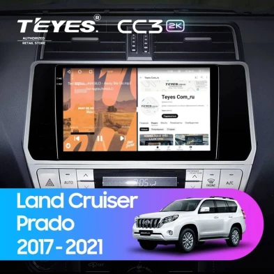 Штатная магнитола Teyes CC3 2K 4/64 Toyota Land Cruiser Prado 150 (2017-2021)