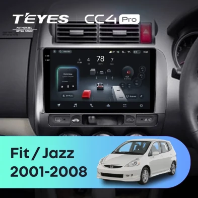 Штатная магнитола Teyes CC4 Pro 8/128 Honda Fit GD (2001-2008) Правый руль