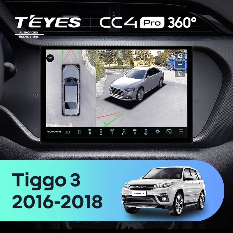Штатная магнитола Teyes CC4 Pro 360 12/256 Chery Tiggo 3 (2016-2018) (11")