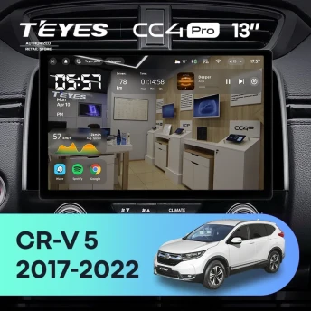 Штатная магнитола Teyes CC4 Pro 8/128 Honda CR-V 5 RT RW (2017-2022) (13")