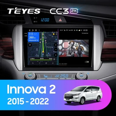 Штатная магнитола Teyes CC3 2K 4/64 Toyota Innova 2 (2015-2022) Правый руль