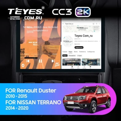 Штатная магнитола Teyes CC3 2K 4/64 Renault Duster 1 (2010-2015) (13")