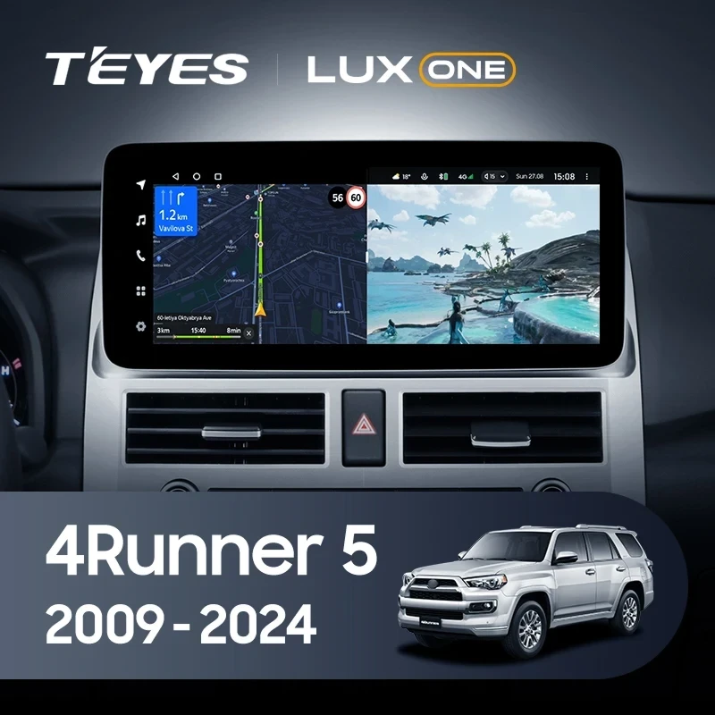 Штатная магнитола Teyes LUX ONE 4/64 Toyota 4Runner 5 N280 (2009-2024)