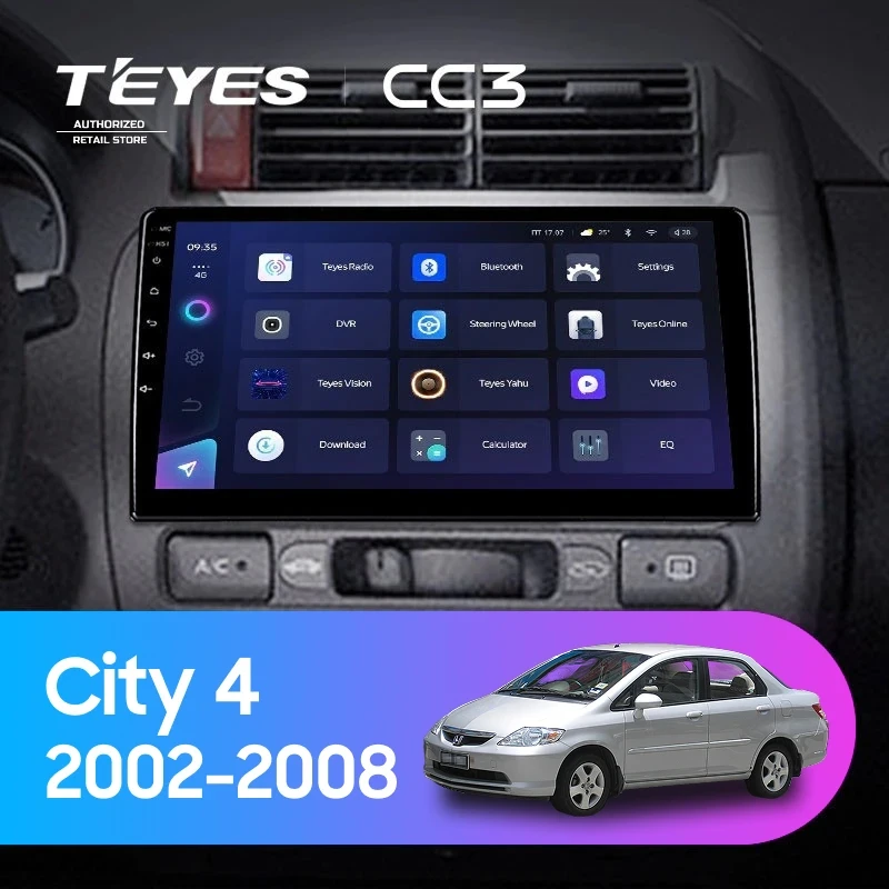 Штатная магнитола Teyes CC3 4/32 Honda City 4 (2002-2008)