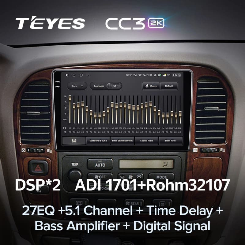 Штатная магнитола Teyes CC3 2K 360 6/128 Toyota Land Cruiser 100 (1998-2003) F1