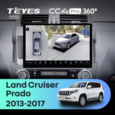 Штатная магнитола Teyes CC4 Pro 360 12/256 Toyota Land Cruiser Prado 150 (2013-2017) (11")