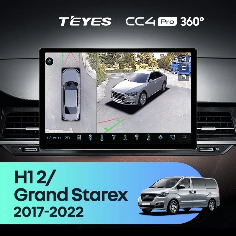 Штатная магнитола Teyes CC4 Pro 360 12/256 Hyundai H1 2 Grand Starex TQ (2017-2022) (13")