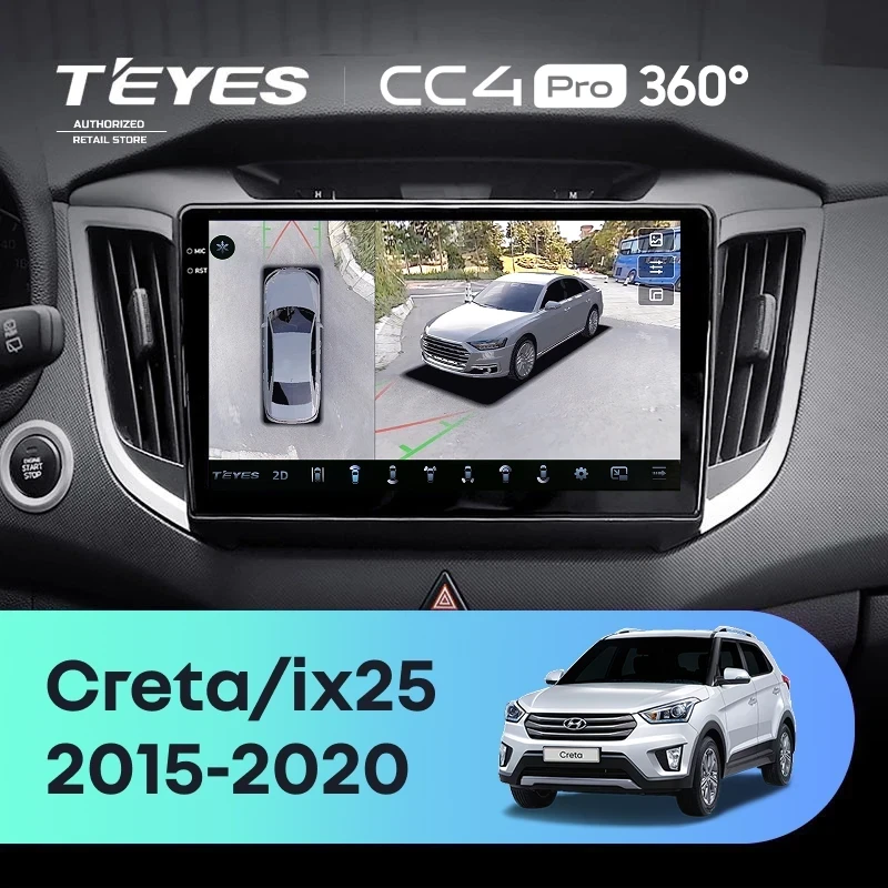 Штатная магнитола Teyes CC4 Pro 360 12/256 Hyundai Creta (2015-2020)