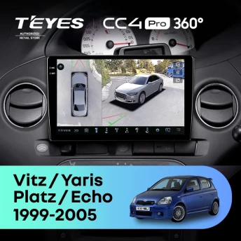 Штатная магнитола Teyes CC4 Pro 360 8/128 Toyota Echo (1999-2005) F2