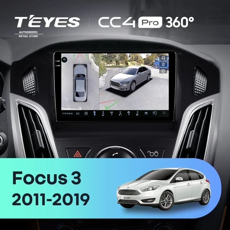 Штатная магнитола Teyes CC4 Pro 360 8/128 Ford Focus 3 (2011-2019) F2