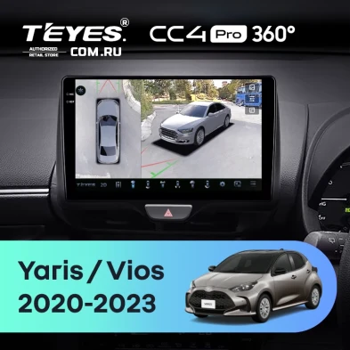 Штатная магнитола Teyes CC4 Pro 360 8/128 Toyota Vios (2020-2023) Правый руль