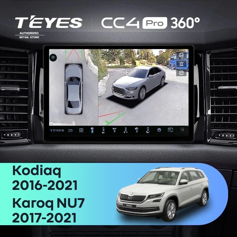 Штатная магнитола Teyes CC4 Pro 360 8/128 Skoda Karoq (2017-2021) Тип-B (11")