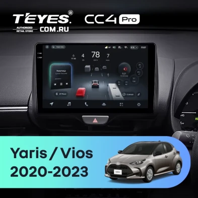 Штатная магнитола Teyes CC4 Pro 12/256 Toyota Vios (2020-2023) Правый руль