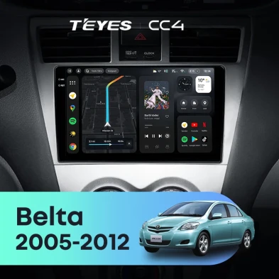 Штатная магнитола Teyes CC4 6/64 Toyota Belta (2005-2012)