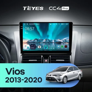 Штатная магнитола Teyes CC4 Pro 8/128 Toyota Vios XP150 (2013-2020)