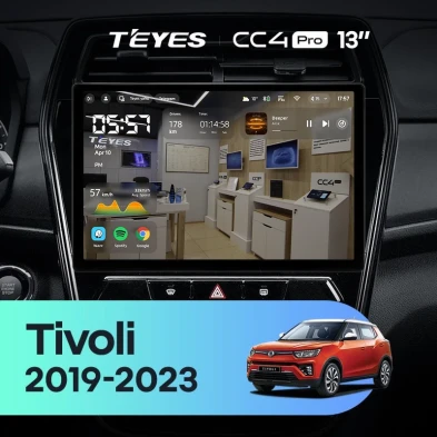 Штатная магнитола Teyes CC4 Pro 12/256 SsangYong Tivoli (2019-2023) (13")