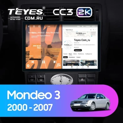 Штатная магнитола Teyes CC3 2K 4/64 Ford Mondeo 3 (2000-2007) F1 (11")