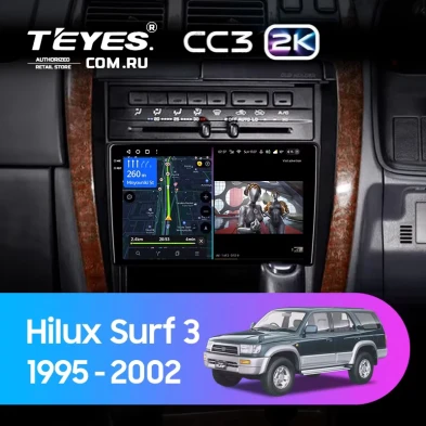 Штатная магнитола Teyes CC3 2K 4/64 Toyota Hilux Surf 3 N180 (1995-2002 ) Правый руль