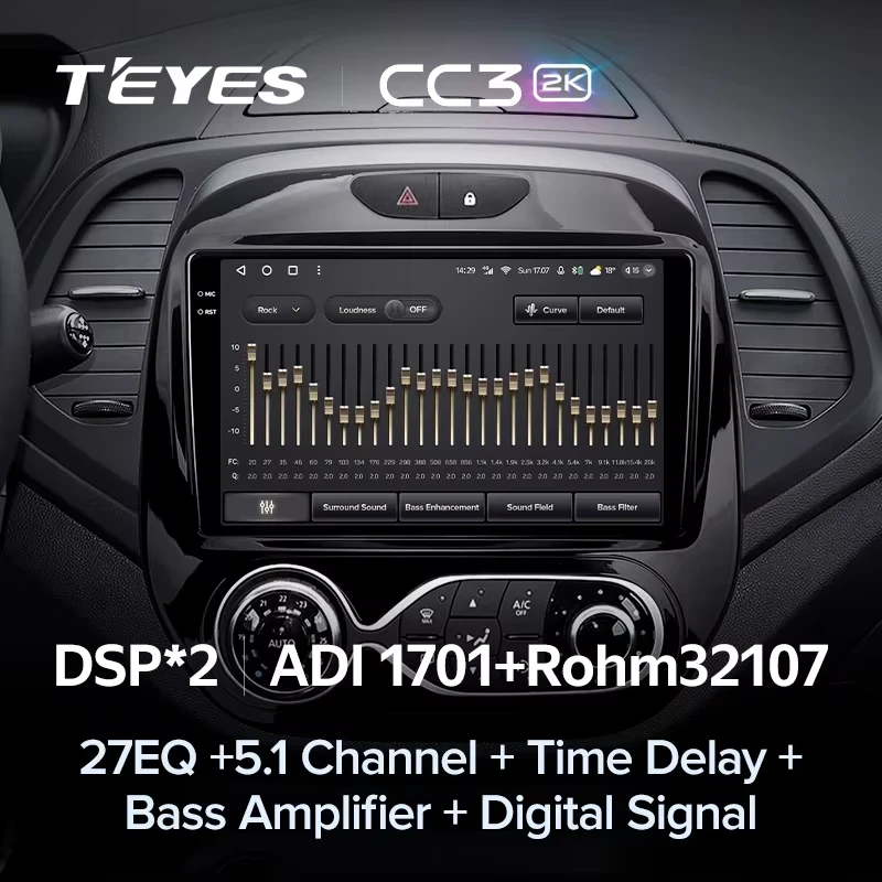 Штатная магнитола Teyes CC3 2K 6/128 Renault Kaptur (2016-2019) F2