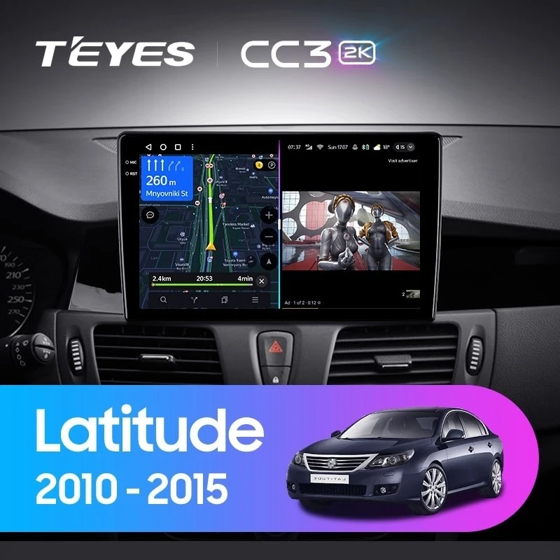 Штатная магнитола Teyes CC3 2K 4/64 Renault Latitude 1 (2010-2015)