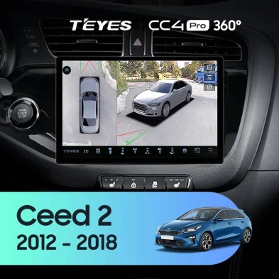 Штатная магнитола Teyes CC4 Pro 360 12/256 Kia Ceed 2 JD (2012-2018) (11")