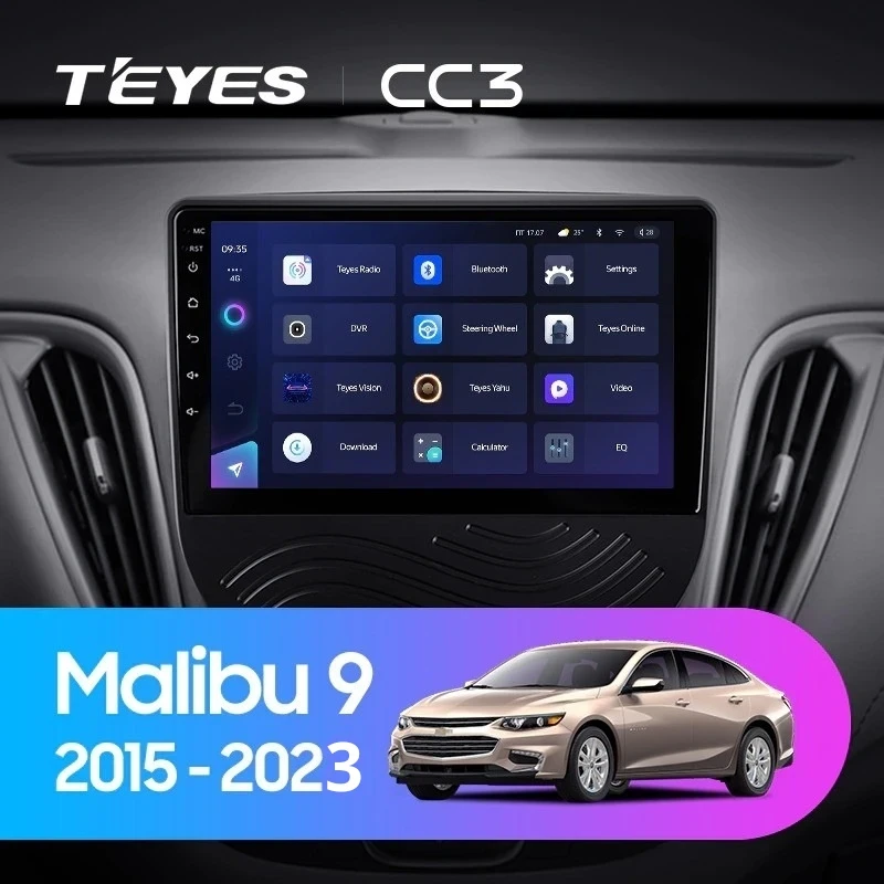 Штатная магнитола Teyes CC3 4/32 Chevrolet Malibu 9 (2015-2023) F2