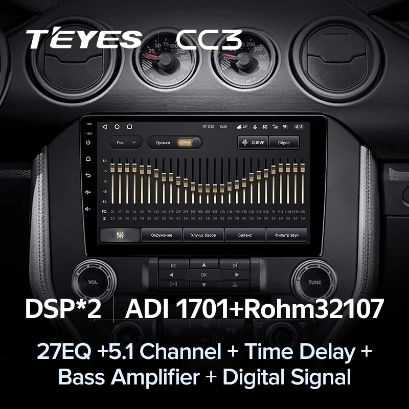 Штатная магнитола Teyes CC3 4/32 Ford Mustang VI S550 (2014-2023) F1