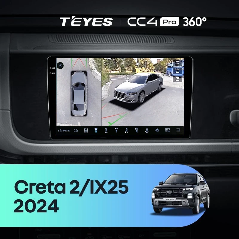 Штатная магнитола Teyes CC4 Pro 360 12/256 Hyundai Creta 2 IX25 (2024-2026)