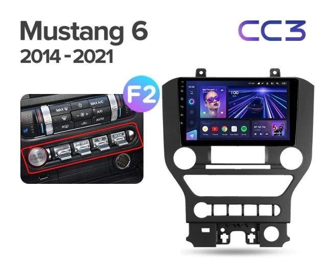 Штатная магнитола Teyes CC3 4/32 Ford Mustang VI S550 (2014-2023) F2