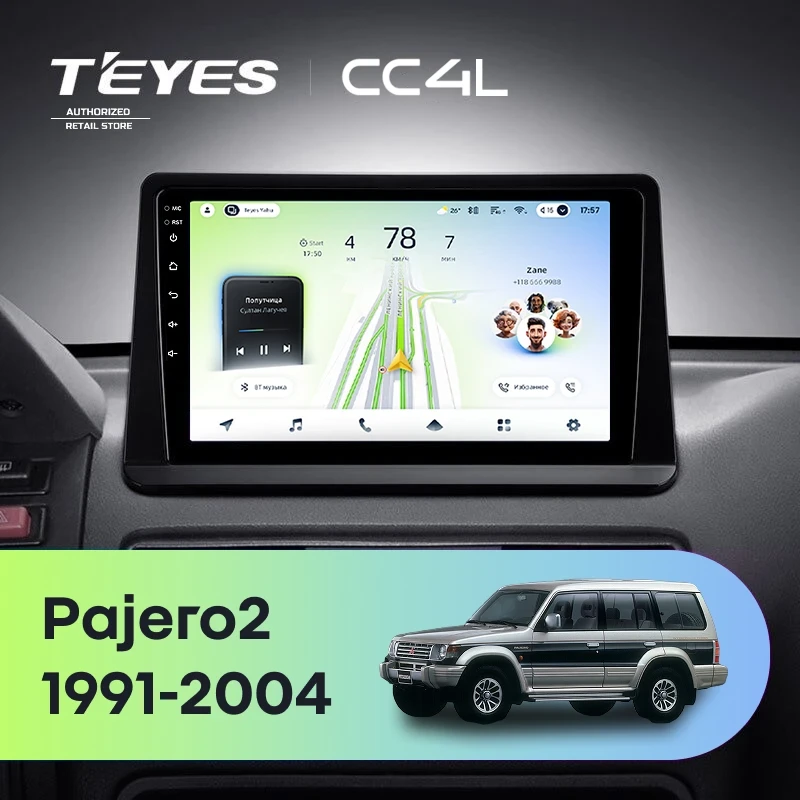 Штатная магнитола Teyes CC4L 6/64 Mitsubishi Pajero 2 (1991-2004)