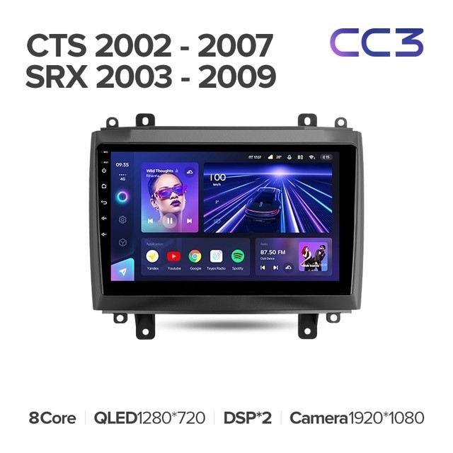 Штатная магнитола Teyes CC3 4/32 Cadillac SRX (2003-2009)