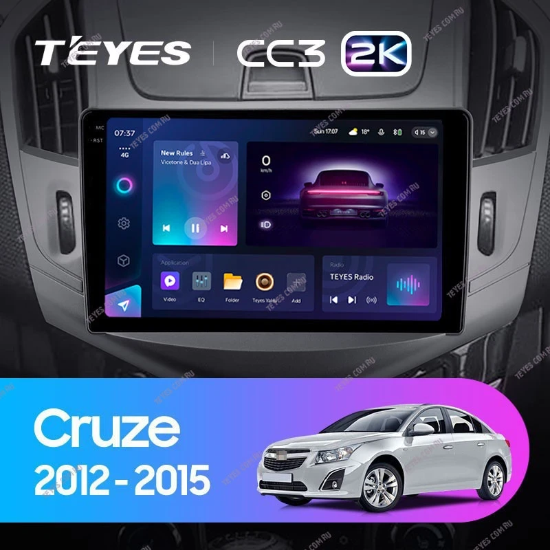 Штатная магнитола Teyes CC3 2K 4/32 Chevrolet Cruze J300 J308 (2012-2015) F1