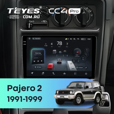 Штатная магнитола Teyes CC4 Pro 8/128 Mitsubishi Pajero 2 (1991-1999) F2