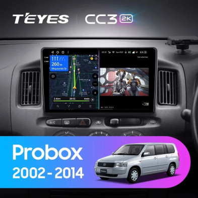 Штатная магнитола Teyes CC3 2K 4/64 Toyota Probox XP50 XP160 (2002-2014) Правый руль