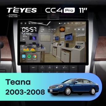 Штатная магнитола Teyes CC4 Pro 12/256 Nissan Teana J31 (2003-2008) F2 (11")